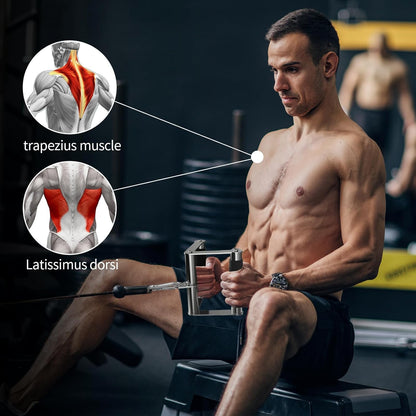 Triceps Pull down Attachment, Cable Machine Accessories for Home Gym, LAT Pull down Attachment Weight Fitness