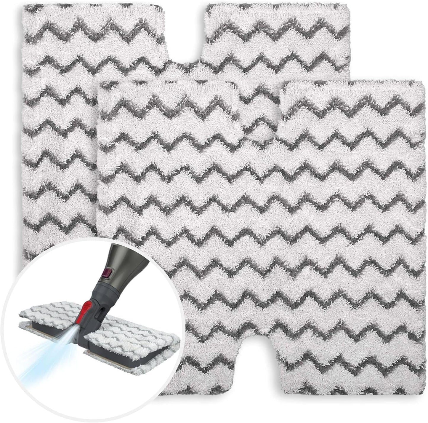 Flammi Steam Mop Pad for Shark Genius Lift-Away Pro S5003D S5002Q S5003A S6001W S6001WM S6002 S6002C S6003D S6003 S3973 S3973D S3973WM Washable Reusable Replacement Mop Head