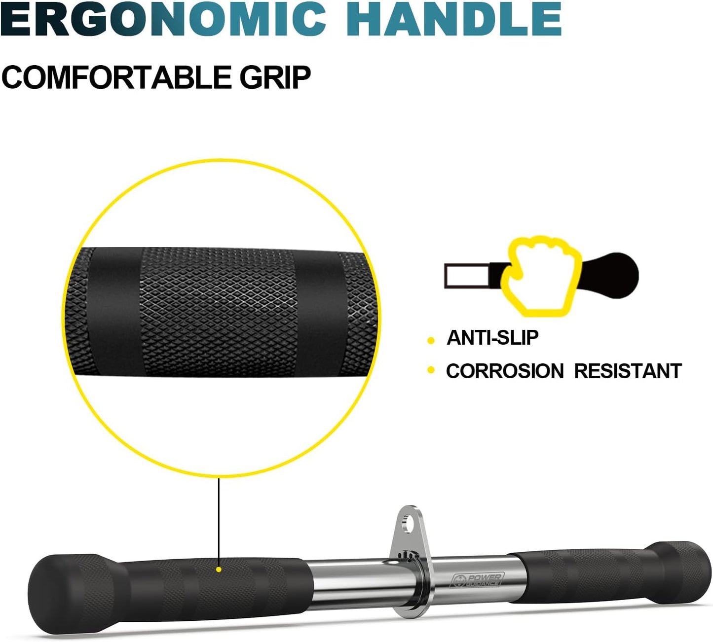 Triceps Pull down Attachment, Cable Machine Accessories for Home Gym, LAT Pull down Attachment Weight Fitness